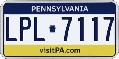 PA license plate LPL7117