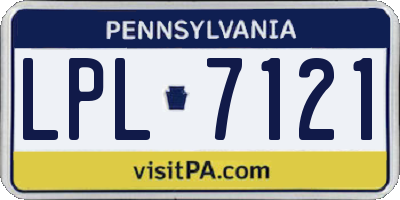 PA license plate LPL7121