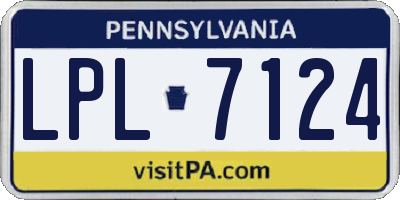 PA license plate LPL7124