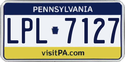 PA license plate LPL7127