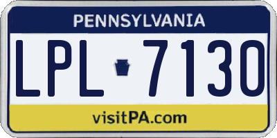 PA license plate LPL7130