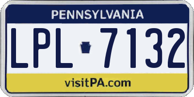 PA license plate LPL7132