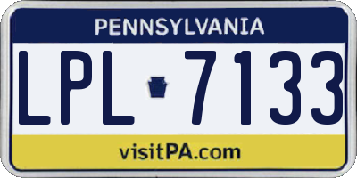 PA license plate LPL7133