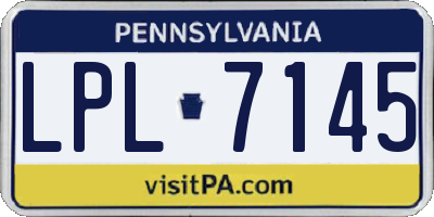 PA license plate LPL7145
