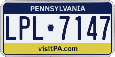 PA license plate LPL7147