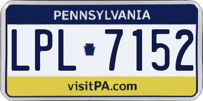 PA license plate LPL7152