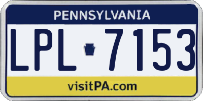 PA license plate LPL7153