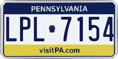 PA license plate LPL7154