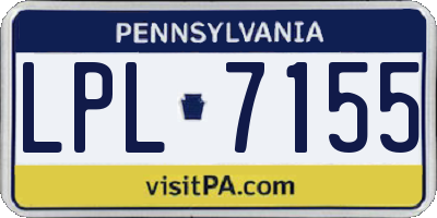 PA license plate LPL7155