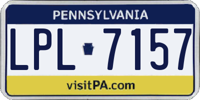 PA license plate LPL7157