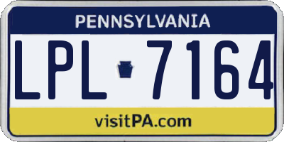 PA license plate LPL7164