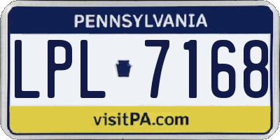 PA license plate LPL7168