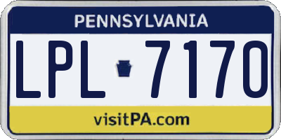PA license plate LPL7170
