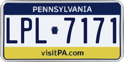 PA license plate LPL7171