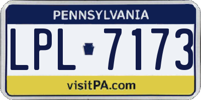 PA license plate LPL7173