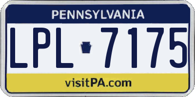 PA license plate LPL7175