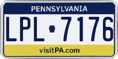 PA license plate LPL7176