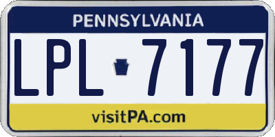 PA license plate LPL7177