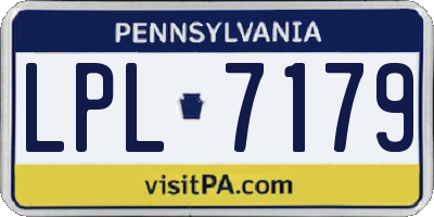 PA license plate LPL7179