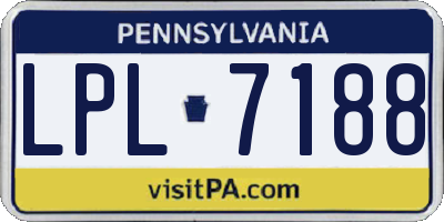 PA license plate LPL7188
