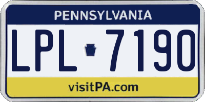 PA license plate LPL7190