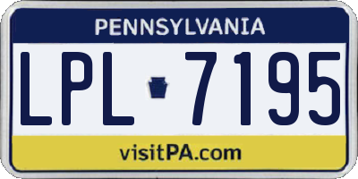 PA license plate LPL7195