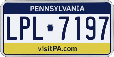 PA license plate LPL7197
