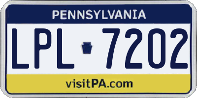 PA license plate LPL7202