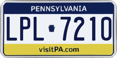 PA license plate LPL7210