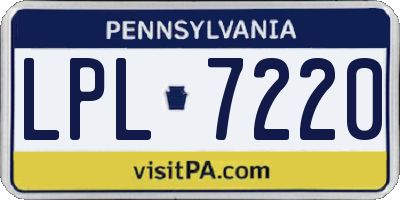 PA license plate LPL7220