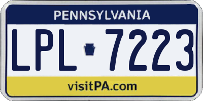 PA license plate LPL7223