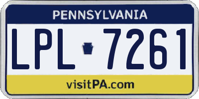 PA license plate LPL7261