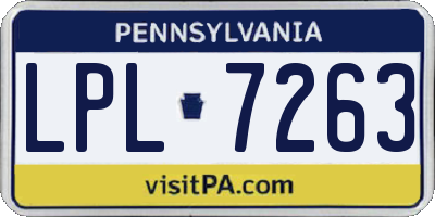 PA license plate LPL7263