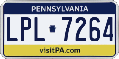 PA license plate LPL7264