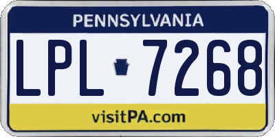 PA license plate LPL7268