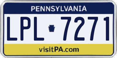 PA license plate LPL7271