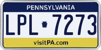 PA license plate LPL7273