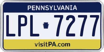 PA license plate LPL7277