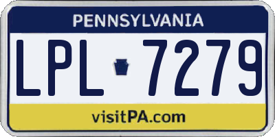 PA license plate LPL7279