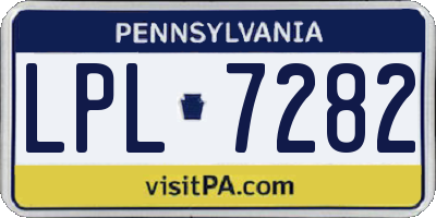 PA license plate LPL7282