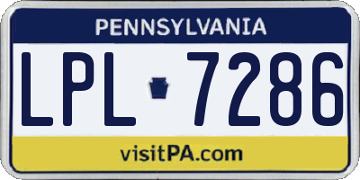 PA license plate LPL7286