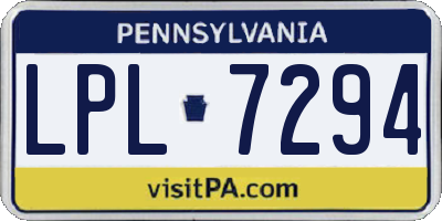 PA license plate LPL7294