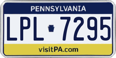PA license plate LPL7295