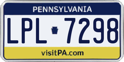 PA license plate LPL7298
