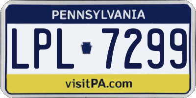 PA license plate LPL7299