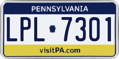 PA license plate LPL7301