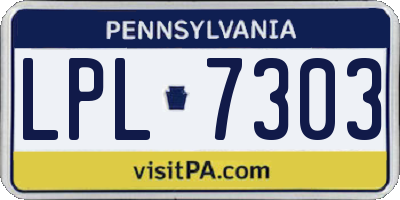 PA license plate LPL7303