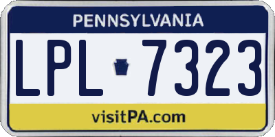 PA license plate LPL7323
