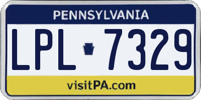 PA license plate LPL7329