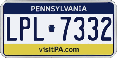 PA license plate LPL7332